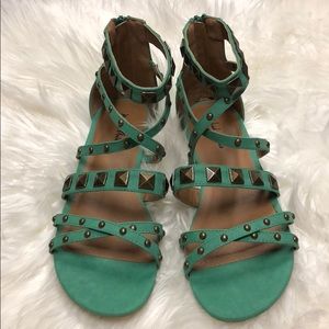 Turquoise studded sandal